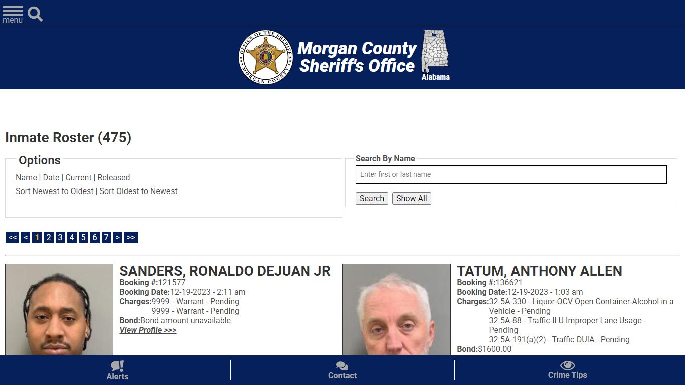 Inmate Roster (482) - Morgan County Sheriff, Al