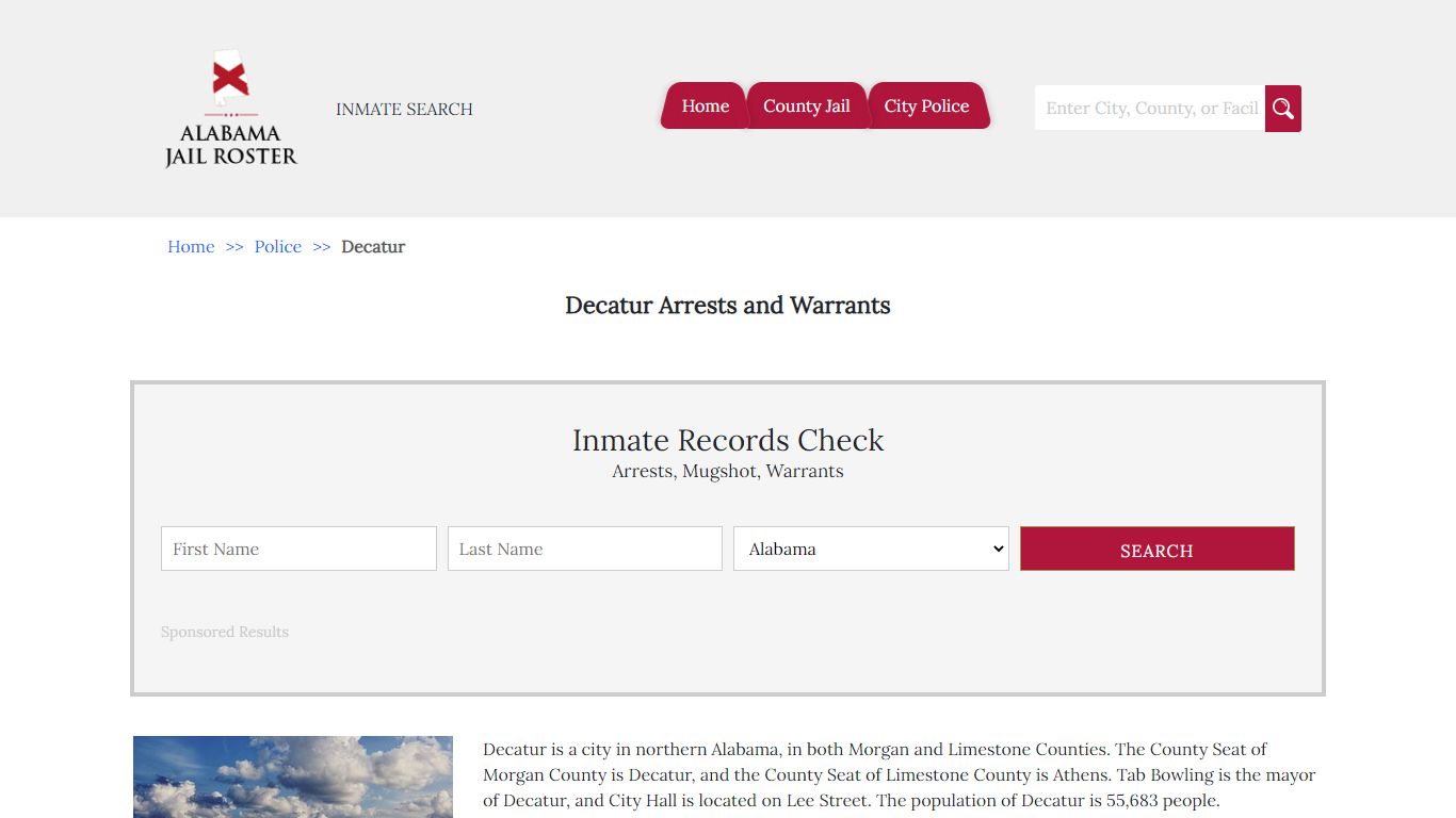 Decatur Arrests and Warrants | Alabama Jail Inmate Search